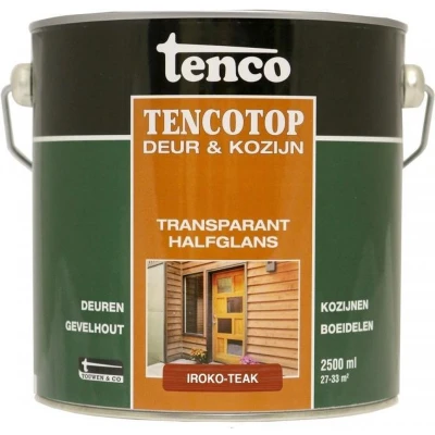 Afbeelding van Tenco TencoTop Deur &amp; Kozijn Transparant 2,5 ltr iroko teak Buiten onderhoud