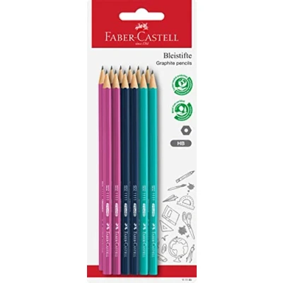 Afbeelding van Faber Castell, Potlood, Blister Cr grafiet couleur 1111 HB x12 (HB, 12 x)