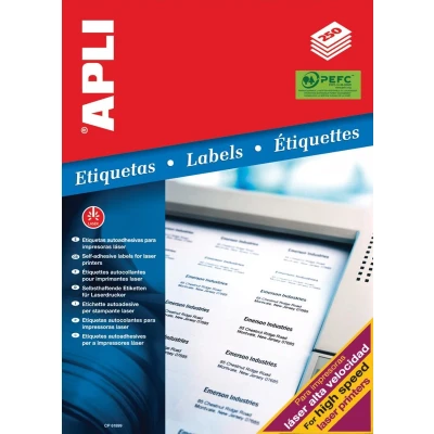 Afbeelding van Apli witte etiketten Ft 105 x 148 mm (b h), 1.000 stuks, 4 per blad (2528) etiket