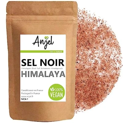 Image de Sel noir de l&#039;Himalaya 100g Grain fin Kala Namak exquis aux notes distinctives 100% Naturel NCA