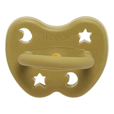 Afbeelding van HEVEA Fopspeen Orthodontisch Olive 3 36 mnd 100% Natuurrubber