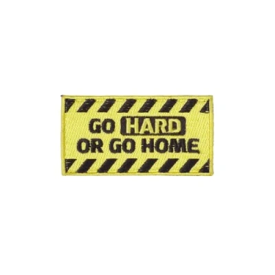 Afbeelding van ELITRAINX Geborduurde Patch met klittenband Go Hard or Home voor rugzakken en vesten crosstraining gym