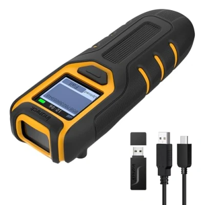 Afbeelding van Inateck BCST 47 Bluetooth barcodescanner, 1D 2D QR codescanner, 2,4 GHz, draadloze draagbare scanner met display, handmatige app en SDK,