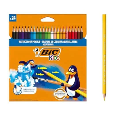 Afbeelding van BIC Kids Aquacouleur kleurpotloden met aquarelkleureffect 24 stuks