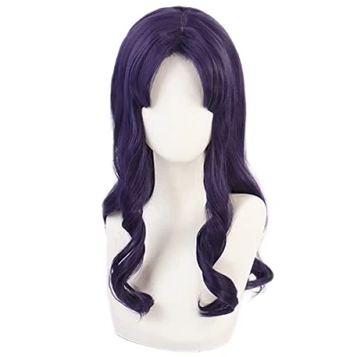Afbeelding van HIROAKIYA Misato Katsuragi pruik, Neon Genesis Evangelion Cosplay pruik met pruikkap
