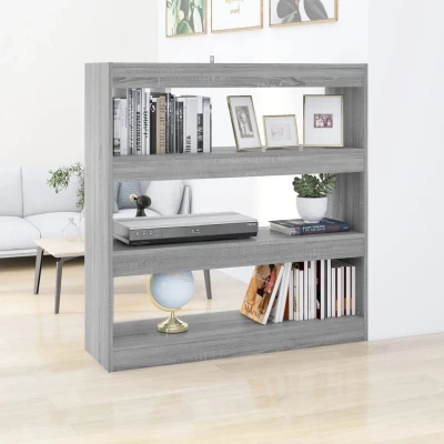 Afbeelding van Boekenkast/kamerscherm 100x30x103 cm grijs sonoma eikenkleurig