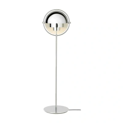 Afbeelding van Gubi Lite vloerlamp, hoogte 148 cm, chroom/chroom