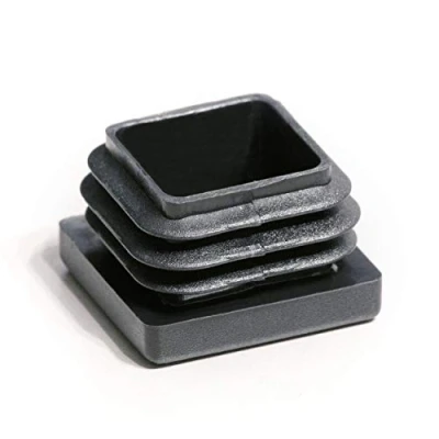 Afbeelding van Enkotrade 4 stuks lamellenstoppen voor vierkante buizen, 34 x mm, buisafdekking van hoogwaardig polyethyleen kunststof, stop, einddoppen, glijders