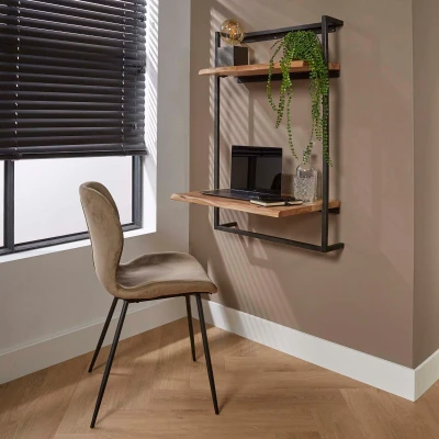 Afbeelding van Alex bureau hangend hout/metaal 65x100 cm