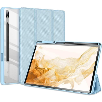Afbeelding van Dux Ducis Tablet hoes geschikt voor Samsung Galaxy Tab S8 Plus Toby Series Tri Fold Book Case Blauw