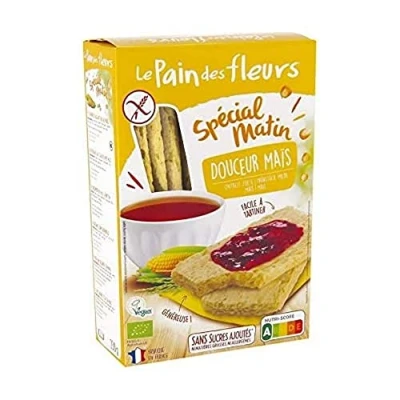 Afbeelding van Le Pain Des Fleurs Special Matin mais crackers 230 gram