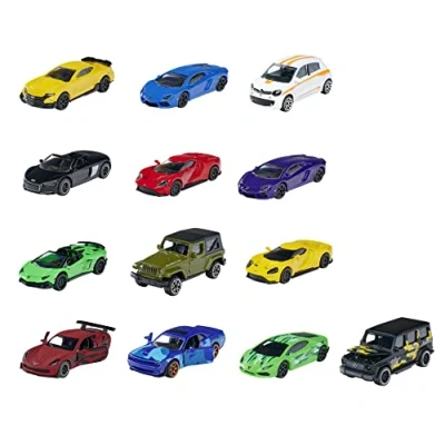 Afbeelding van Majorette Set 13 delen (9 + 4 exclusief) miniatuurauto&#039;s van metaal koffer met voertuigen 212054029