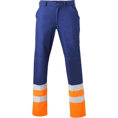 Afbeelding van HaVeP Werkbroek High Visibility 8397 Marine/Fluor oranje Maat 64
