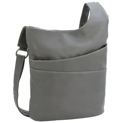 Afbeelding van schoudertas voor dames in 2 maten, elegante met ritssluiting, Grijs, medium