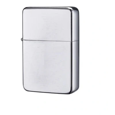 Afbeelding van Zakstormaansteker, leeg, metaal, cadeau voor mannen, ideaal kamperen, outdoor (geborsteld chroom zilver)