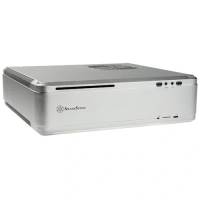 Image de SilverStone Fortress FTZ01 Tour Mini DTX pas d&#039;alimentation (SFX12V) argent USB/Audio