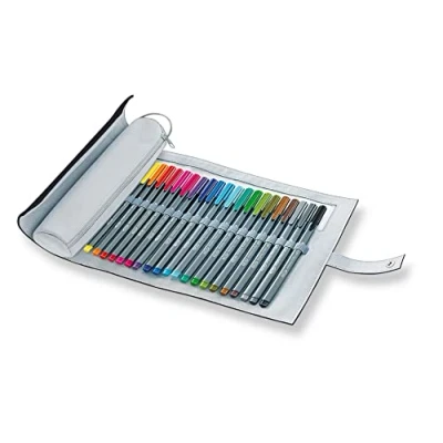 Afbeelding van STAEDTLER triplus fineliner pennenzak rond 20 st zwart