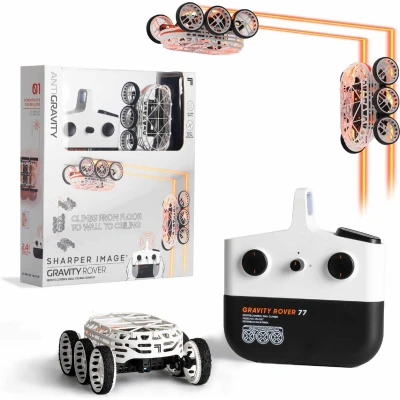Afbeelding van Sharper Image RC Gravity Rover Rijdt over de grond, muren en plafonds