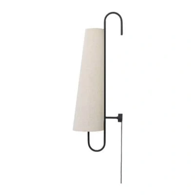 Afbeelding van ferm LIVING Wandlamp Ancora, stekker, textiel, 98,5 cm