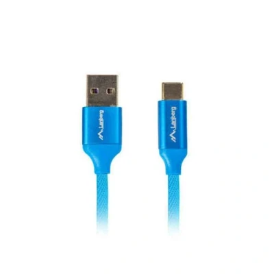 Image de LANBERG Cable CA USBO 22CU 0018 BL CONNECTEUR USB Type C Macho A Support Charge Rapide 3.0 1.8M Bleu