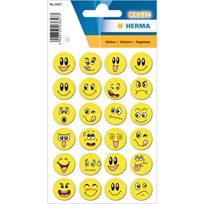 Afbeelding van Etiket HERMA 3657 smiley met wiebeleffect Blister a 1 vel