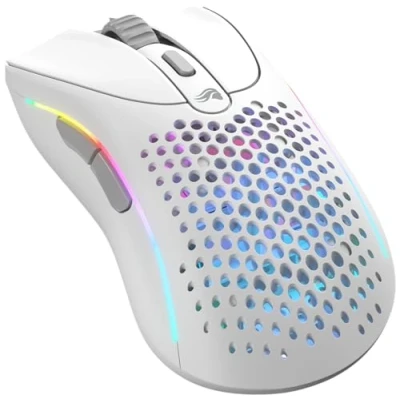 Afbeelding van Glorious Gaming Model D 2 Draadloze gamingmuis, ergonomisch, 66 g, tot 210 uur batterij, 26 K optische sensor, 6 programmeerbare toetsen, 80 m klik, FPS, MMO, MOBA, Battle Royale, mat wit