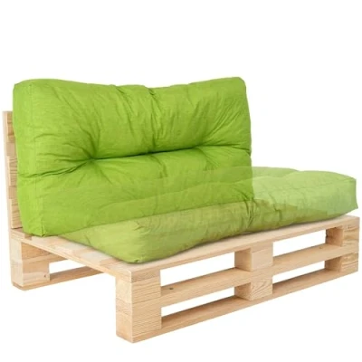 Afbeelding van Bananair Comfortabel palletkussen voor buiten, duurzaam, uv bestendig en waterafstotend Kussen tuinmeubelen, balkon, terras (veelzijdig zitkussen of rugleuning, 120 x 60 cm, groen)