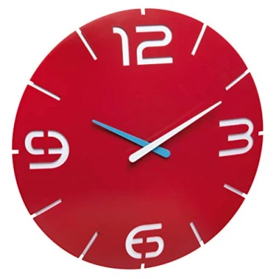 Afbeelding van TFA Dostmann 60.3047.05 Wandklok Kwarts 35 cm x 3.5 Rood