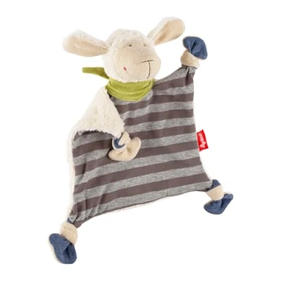 Afbeelding van Sigikid 41955 knuffeldoek voor jongens, schaap, grijs/bont