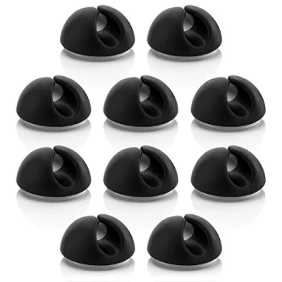 Afbeelding van deleyCON kabelbinders, 10 stuks, kabelbeheer, kabelbevestiging, kabelorganizer voor kabels tot 8 mm, zwart