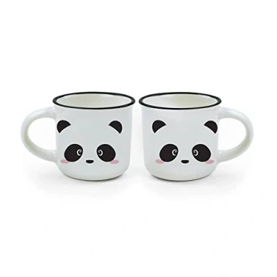 Afbeelding van LEGAMI Links koffiekopjes, meerkleurig, 5,5 x 5 cm, panda, meerkleurig