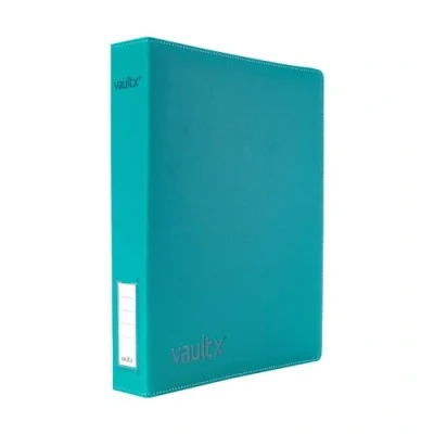 Afbeelding van Vault X Exo Tec TCG map met 3 ringen voor 9 verzamelkaartvakken, capaciteit van meer dan 30 pagina&#039;s, gemakkelijk te openen D CCG fotokaarten (dun, blauw