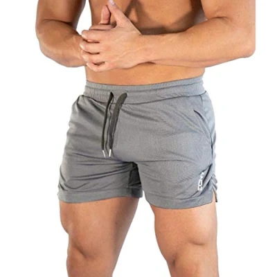 Afbeelding van Superora Ademende sportshort met zakken voor heren, grijs.