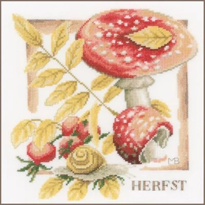 Afbeelding van Borduurpakket Herfst Marjolein Bastin (Lanarte)