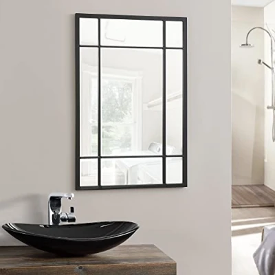 Afbeelding van Spiegel Colobraro hangend 90x60 cm zwart mat