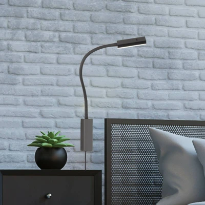 Afbeelding van LED wandlamp Raik met gebarenbediening, zwart