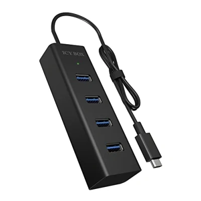 Afbeelding van Icy Box IB HUB1409 C3 4 Poorten Hub Usb 3.0 Zwart