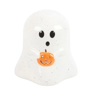 Afbeelding van Something Different Ghost Shaped with Pumpkin Theelichthouder Multicolours