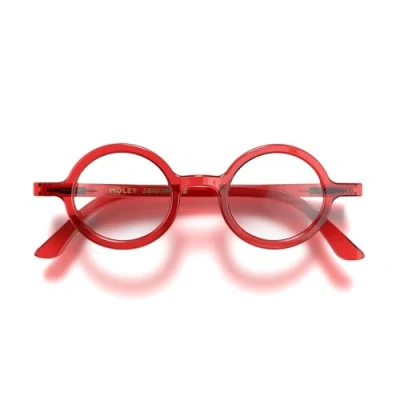 Afbeelding van LONDON MOLE bril, Moley leesbril, ronde coole lezers, stijlvolle heren, dames, uniseks, Transparant rood