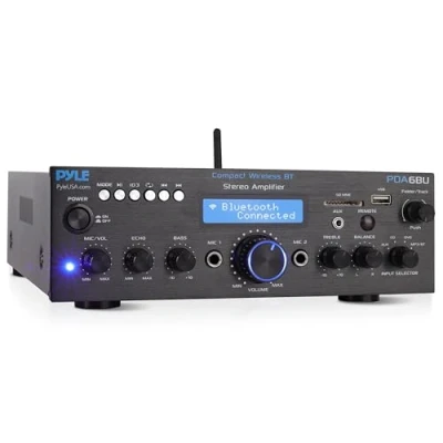 Image de Amplificateur Bluetooth Sans Fil Pyle 7 entrées 2 canaux 200 W Noir