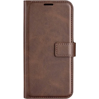 Afbeelding van Casecentive Leren Wallet case met sluiting iPhone 15 Plus bruin
