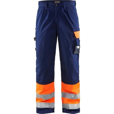 Afbeelding van Blaklader Werkbroek High Vis 1584 1860 Oranje/Marineblauw C152