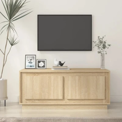 Afbeelding van Salontafel 102x50x44 cm bewerkt hout sonoma eikenkleurig