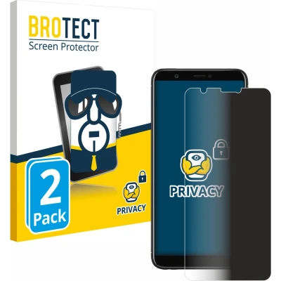 Afbeelding van BROTECT privacy screenprotector voor Huawei P smart 2018 Folie Beschermfolie Blauwlichtfilter (2 Stuks)