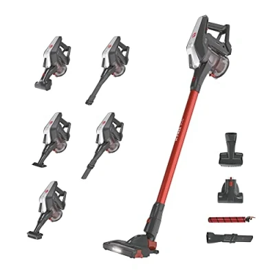 Afbeelding van Hoover H FREE 300 HF322AFP Draadloze stofzuiger, 2 in 1, looptijd tot 40 minuten, dubbele ledverlichting, snel opladen slechts 2,5 uur, compact en licht, parkeerpositie Park &amp; Go, oranje