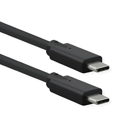 Afbeelding van ROLINE USB 3.2 Gen 2x2 Kabel, Emark, C C, M/M, 20Gbit/s, 100W , zwart, 1,5 m