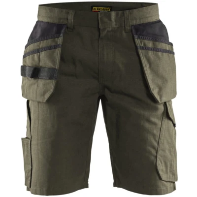 Afbeelding van Blaklader Service short met spijkerzakken 1494 1330 Groen/Zwart C60