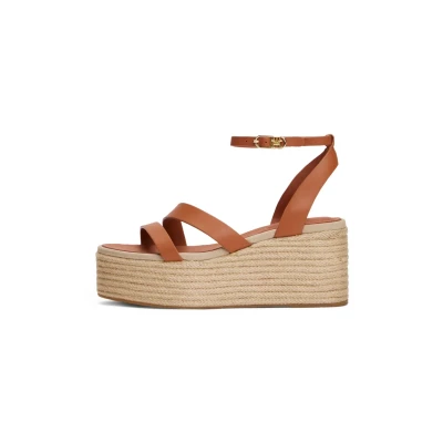 Afbeelding van Tommy Hilfiger Ankle Strap Espadrilles, Dames, Maat: 41, Cinnamon bark Leer