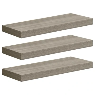 Afbeelding van WOLTU RG9235grdc 3 Set van zwevende MDF wandplanken, voor woonkamer, keuken, slaapkamer, badkamer enz