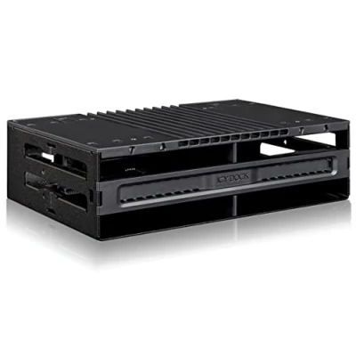Afbeelding van ICY DOCK FlexiDOCK MB024SP B Direct Hot Swap Extract Design Rack ontwerp, intern dockingstation voor 4 x 2,5 inch harde schijven of SATA / SAS SSD&#039;s in 1 5,25 bay